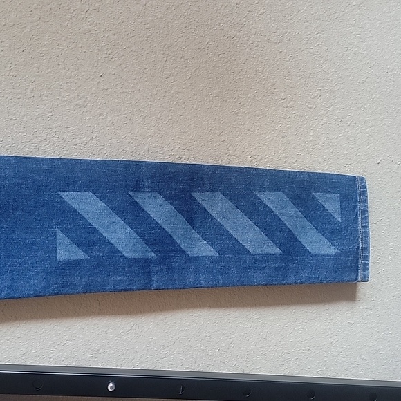 💥HP💥NWT Off White Diagonal Stripe Skinny Jean - Picture 6 of 9